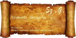 Szabadi Gergely névjegykártya