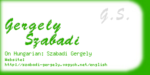 gergely szabadi business card